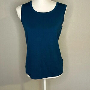 Pendleton petite women’s teal silk sleeveless shell size S
